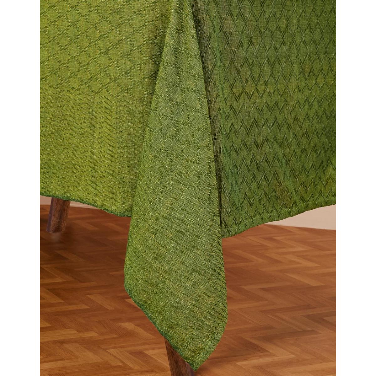 Buy Fabindia Green Suhana Cotton Woven Table Cover Online