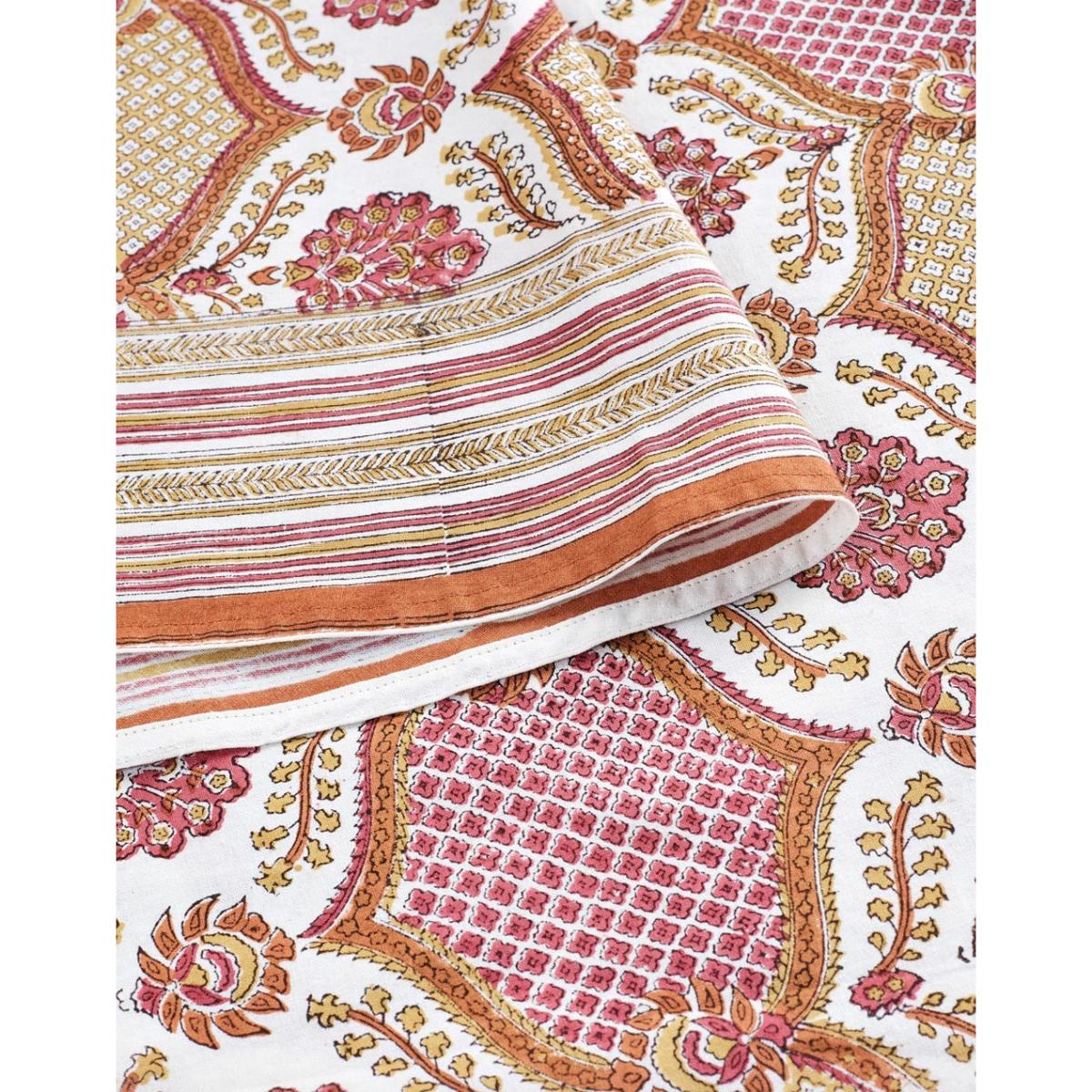 Buy Fabindia Shaalimar Jaali Printed Cotton Round Dining Table Cover Online