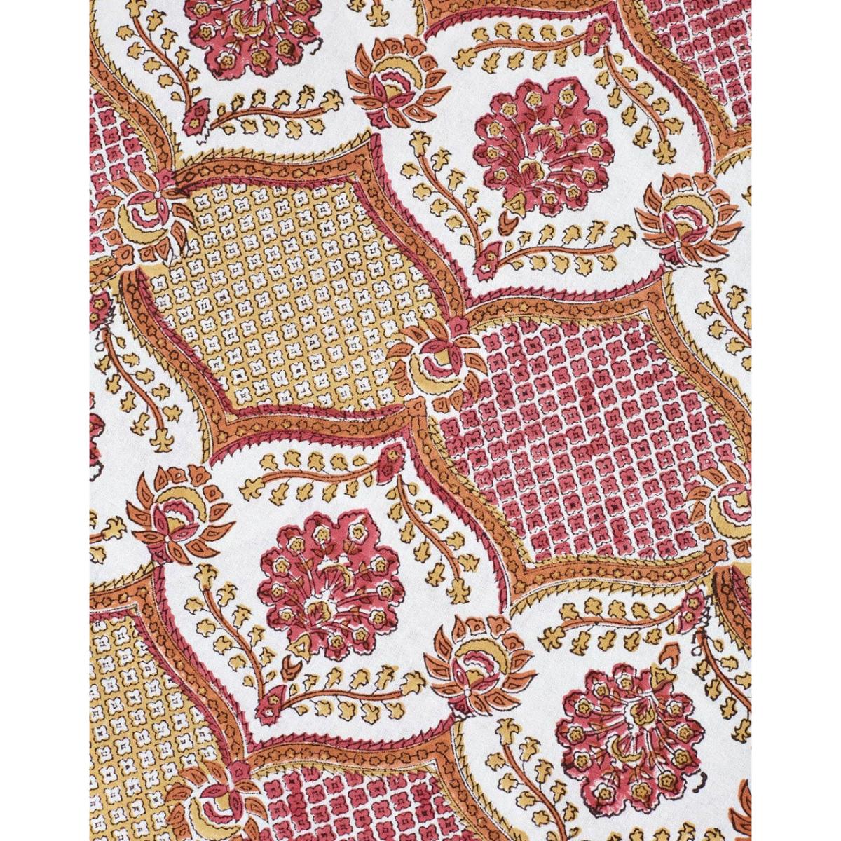 Buy Fabindia Shaalimar Jaali Printed Cotton Round Dining Table Cover Online