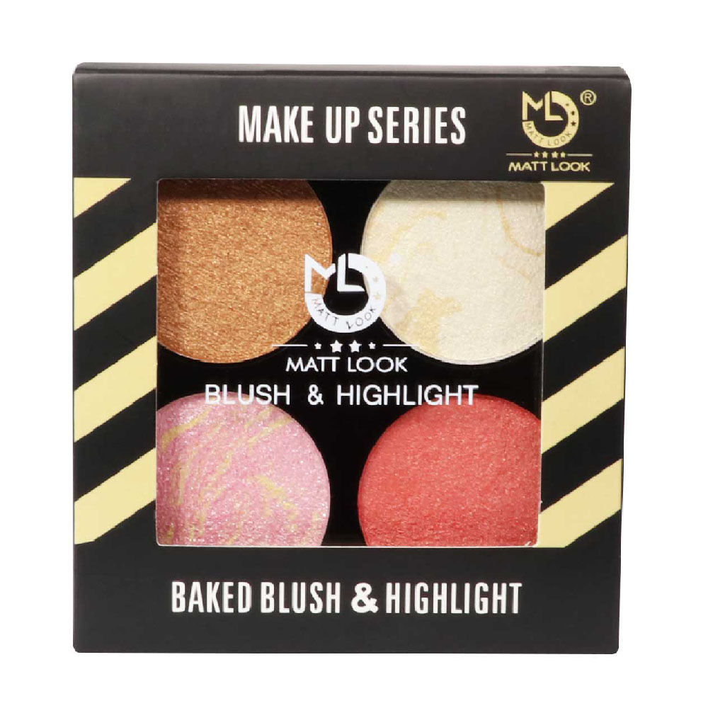Matt look Makeup Series Baked Blush & Highlight Palette Buy Matt look
