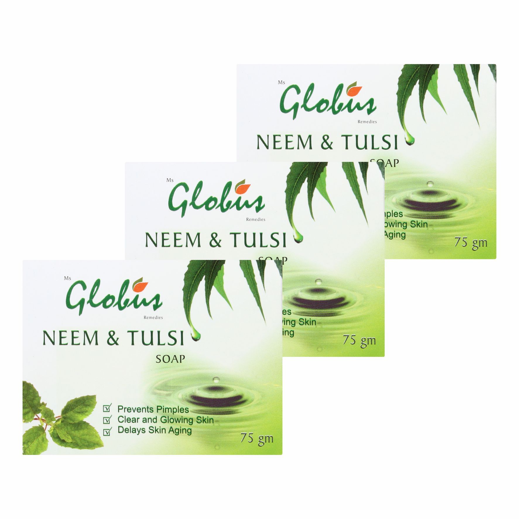 Globus Remedies Neem & Tulsi Soap (Pack Of 3)