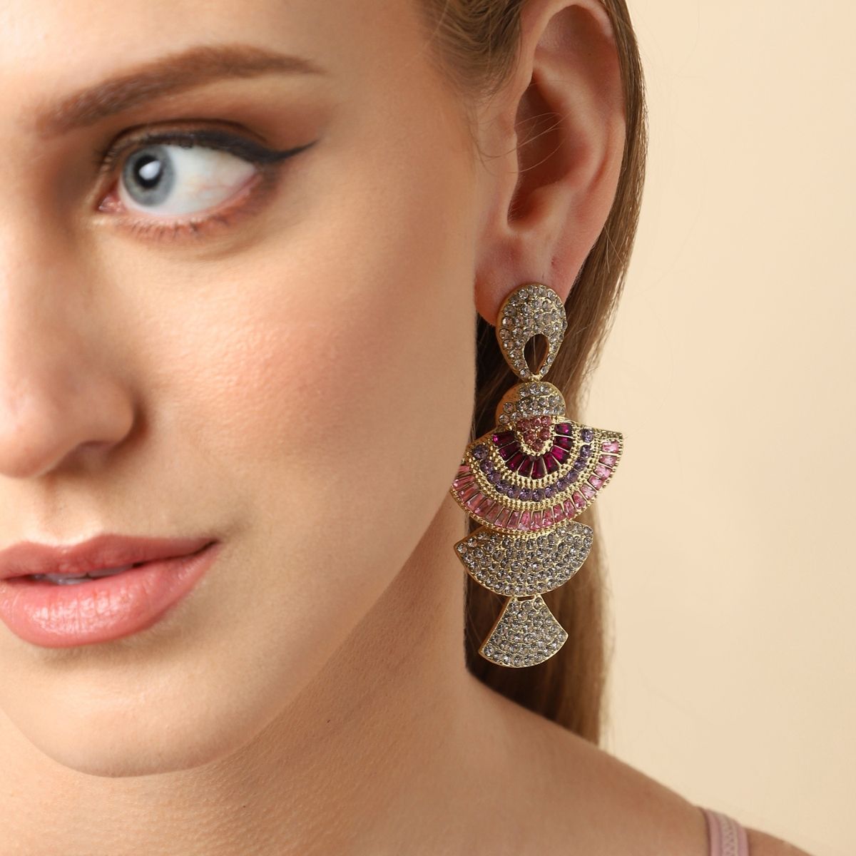Buy American Diamond Artificial Earrings online  Buy fashion earrings  online  Frozentags  Ladies Dress Materials