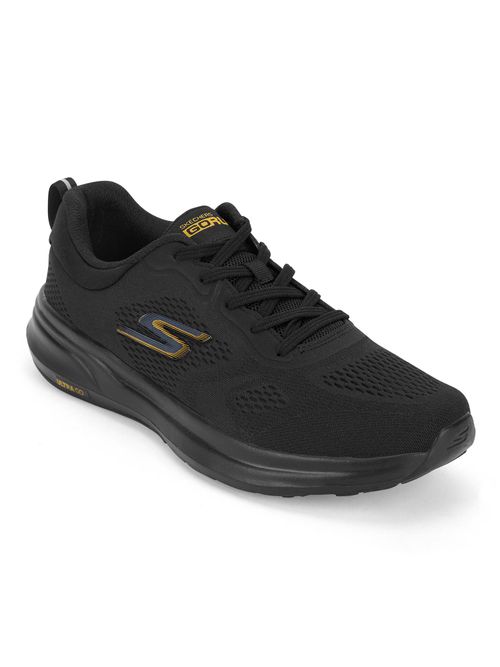 SKECHERS Mens GO RUN PURE Black Running Shoes