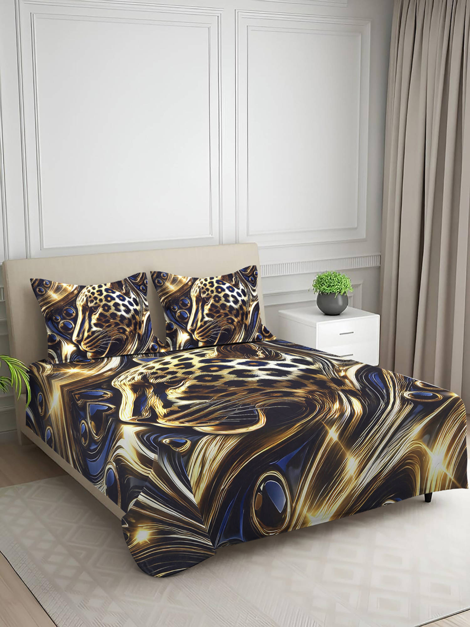 Signature Multi-Color Super Soft Bedsheet with 2 Pillow Covers (King)