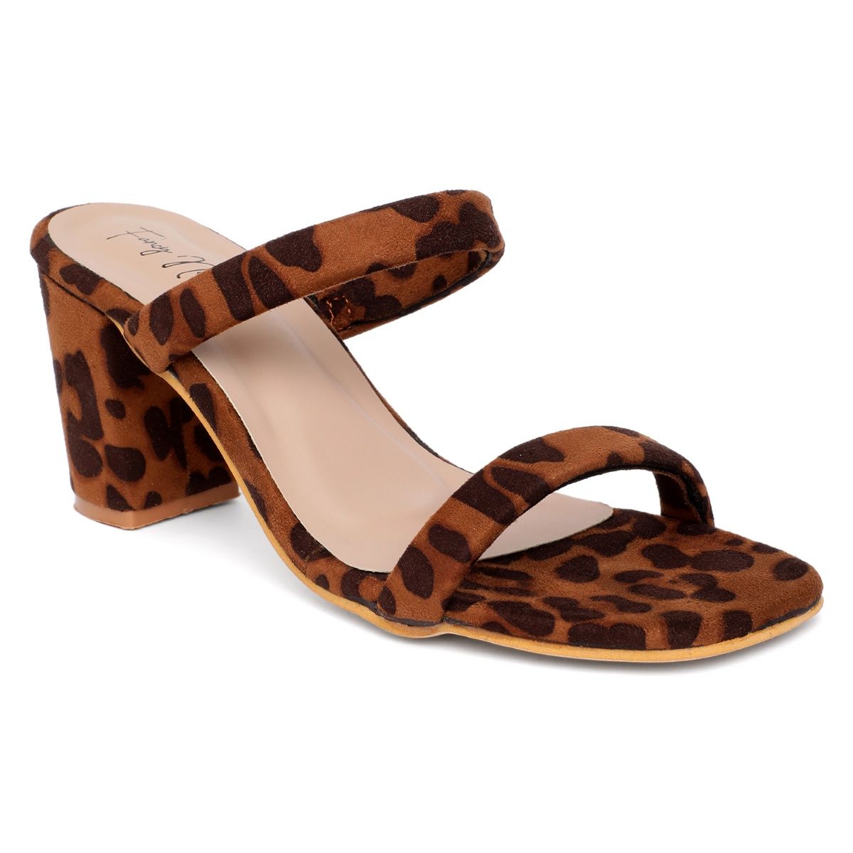 Double strap sales leopard print sandals