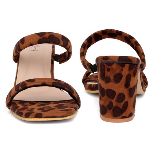 Buy Dapper Feet Double-Strap-Sandals-Leopard-Print Online
