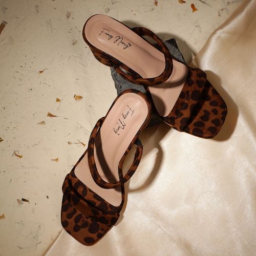 Buy Dapper Feet Double-Strap-Sandals-Leopard-Print Online