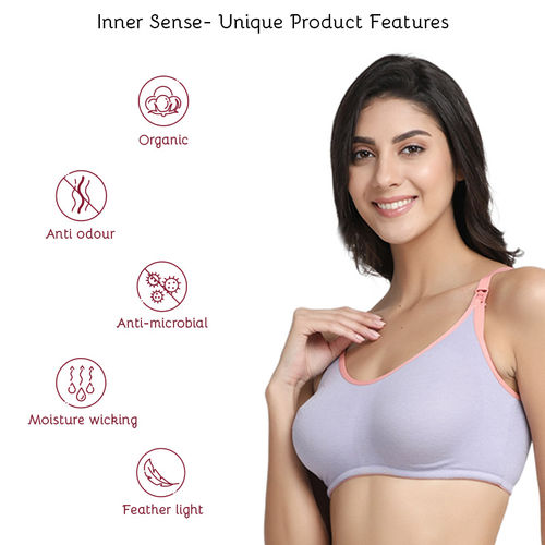 Buy Inner Sense Organic Antimicrobial Soft Cup feeding Bra