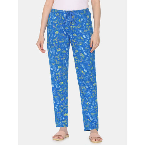 Buy Zivame Blue Rosaline Mickey Donald Knit Cotton Pyjama Online