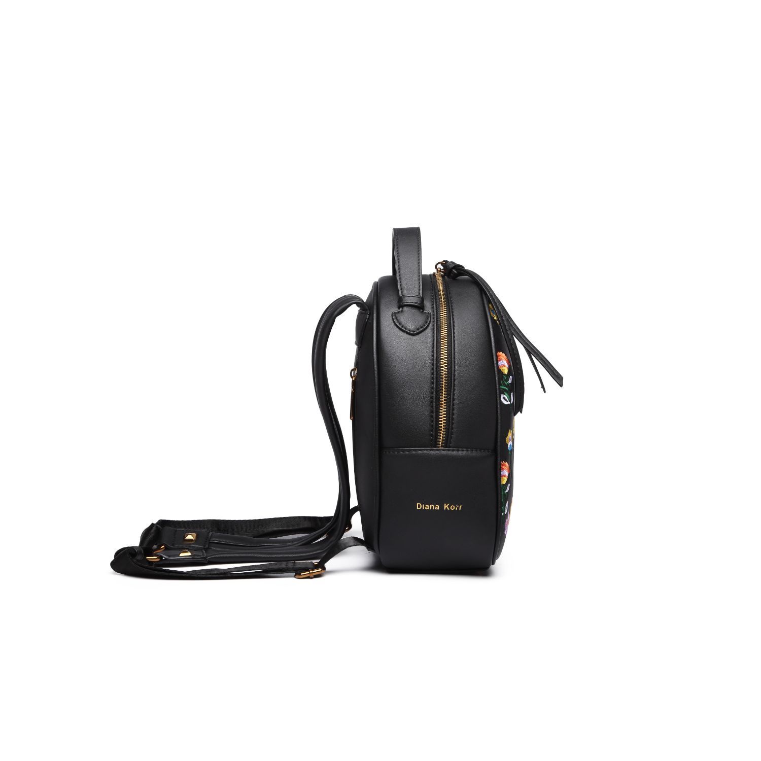 Diana Korr Floral Embroidered Mini Backpack ( DKOB02BLK ) Buy Diana