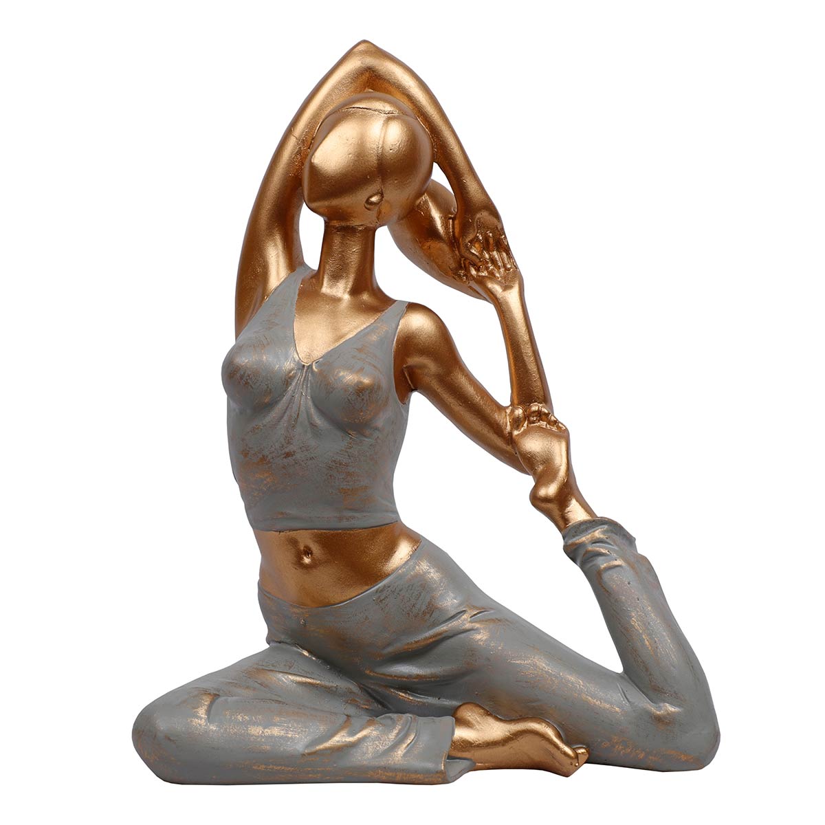 Yoga Pigeon pose sculpture