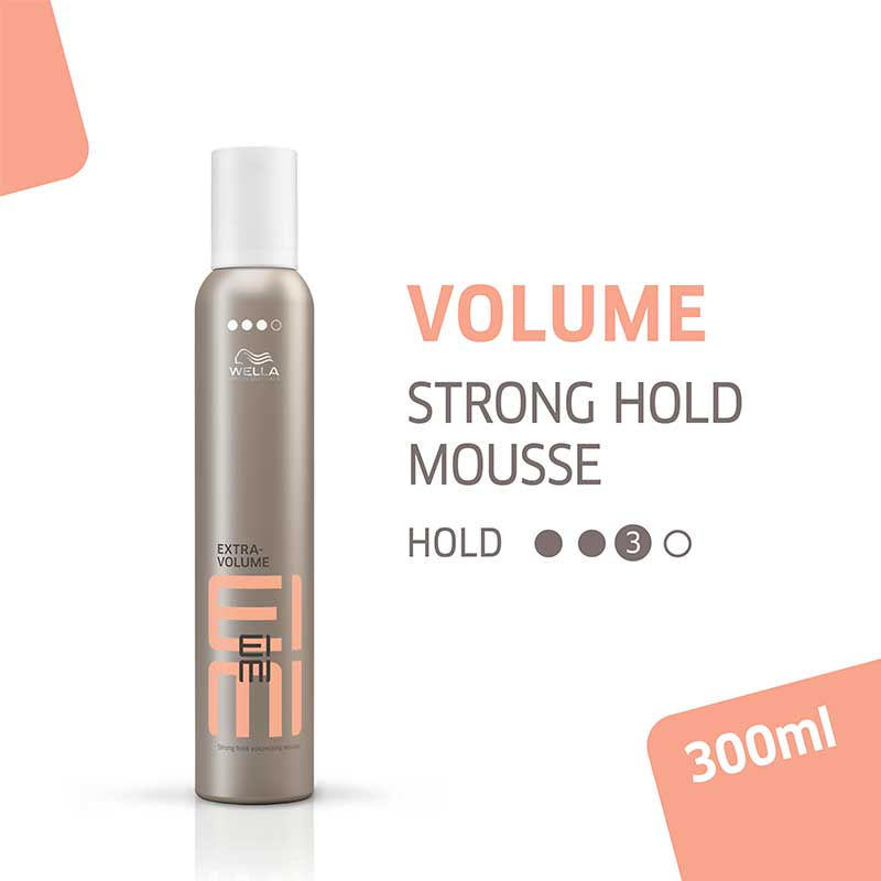 Wella Professionals EIMI Extra Volume Strong Hold Volumizing Hair Mousse   300 ml  Hair Volumizer with Heat Protection  Shine  Amazonin Beauty
