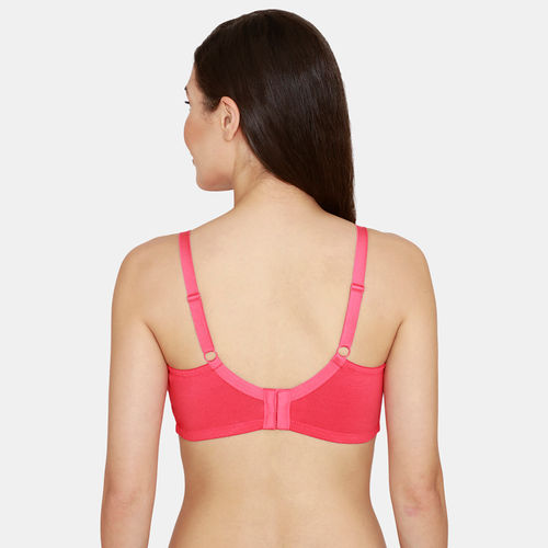 Buy Zivame Fashion Double Layered Non-Wired Full Coverage Super Support Bra  - Raspberry - Red Online