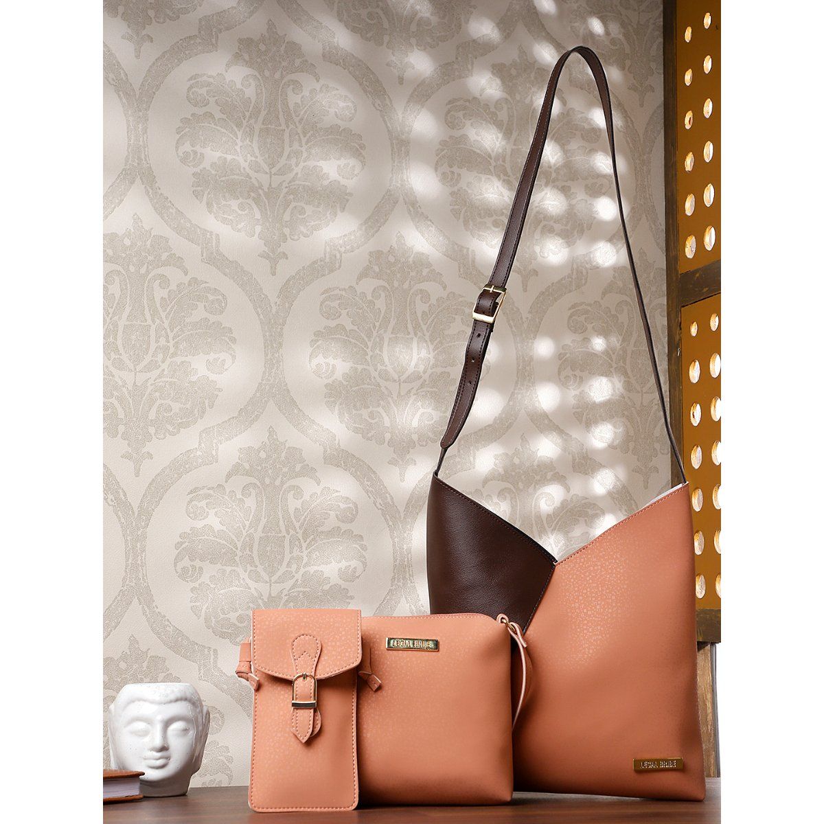 Triangle Sling Bag - Honey Leather