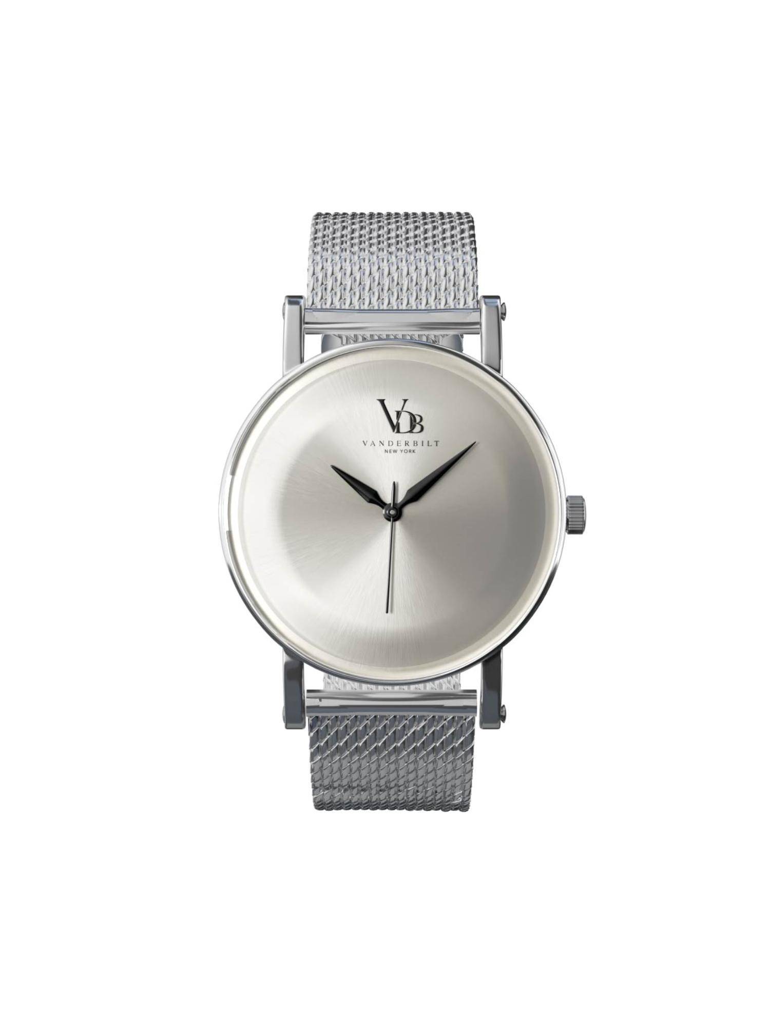 Vanderbilt New York Women Silver Dial and Mesh Strap-Quartz Watch-60MTSSLSL (M)