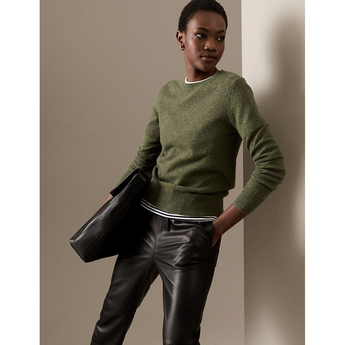 Olive shop cashmere sweater