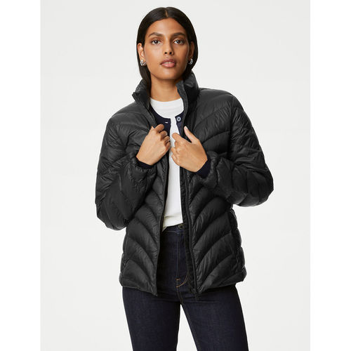 Buy Marks & Spencer Black Feather & Down Packaway Puffer Jacket Online