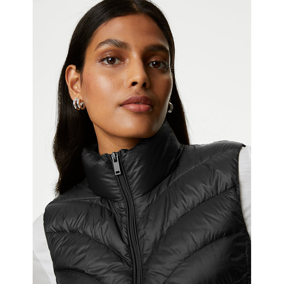 Buy Marks Spencer Feather Down Packaway Puffer Black Jacket Online