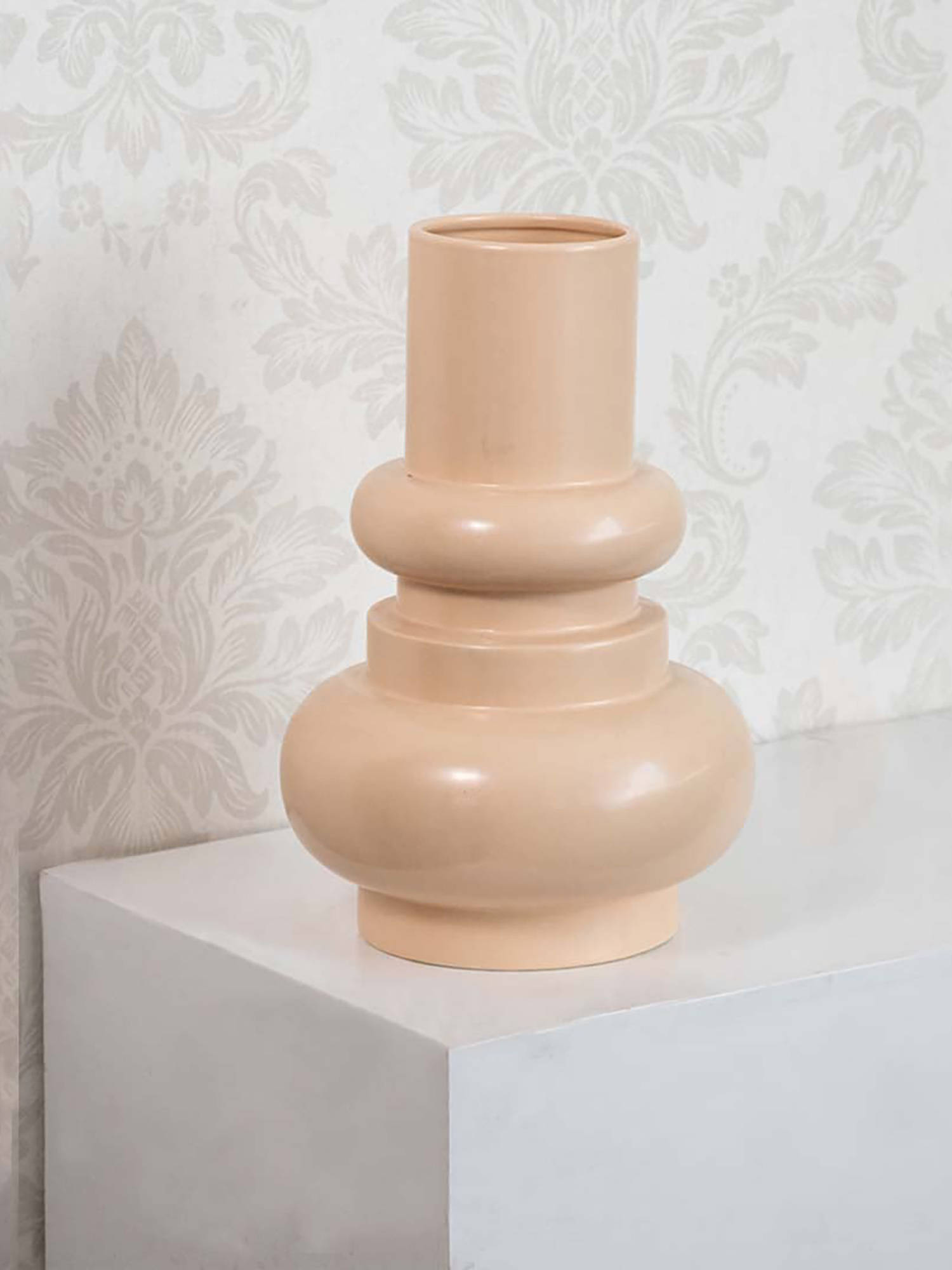 Whispering Homes Amida Vase - Peach