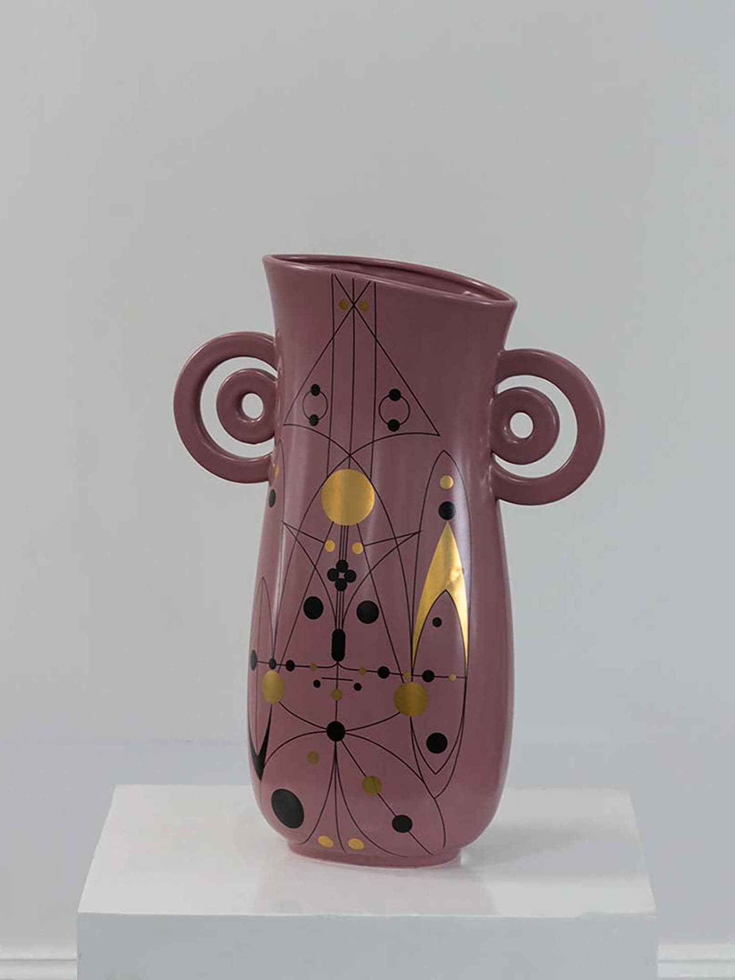 Whispering Homes Barrit Ceramic Flower Vase - Pink