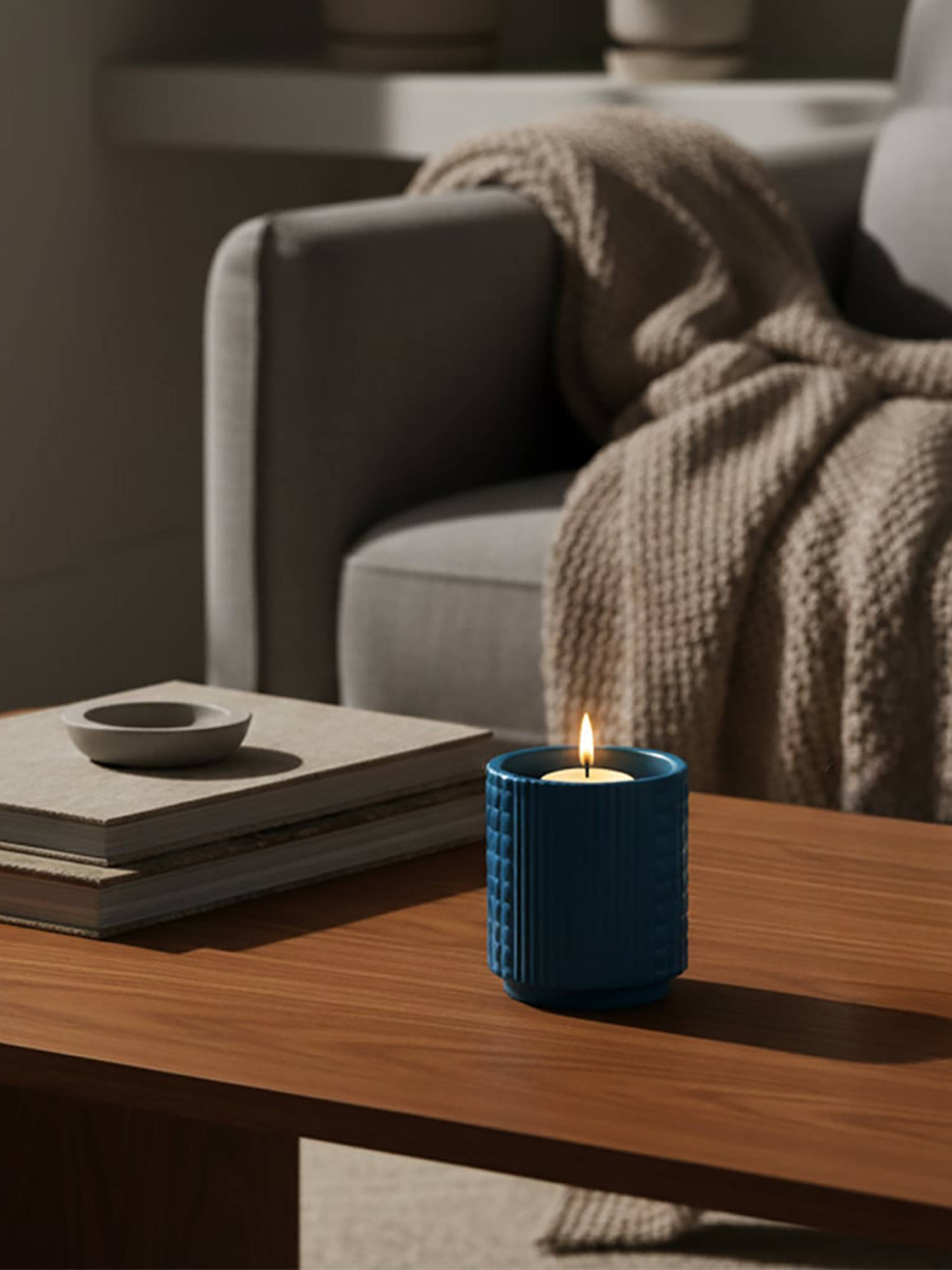 Whispering Homes Nuru Candle Holder - Sky Blue