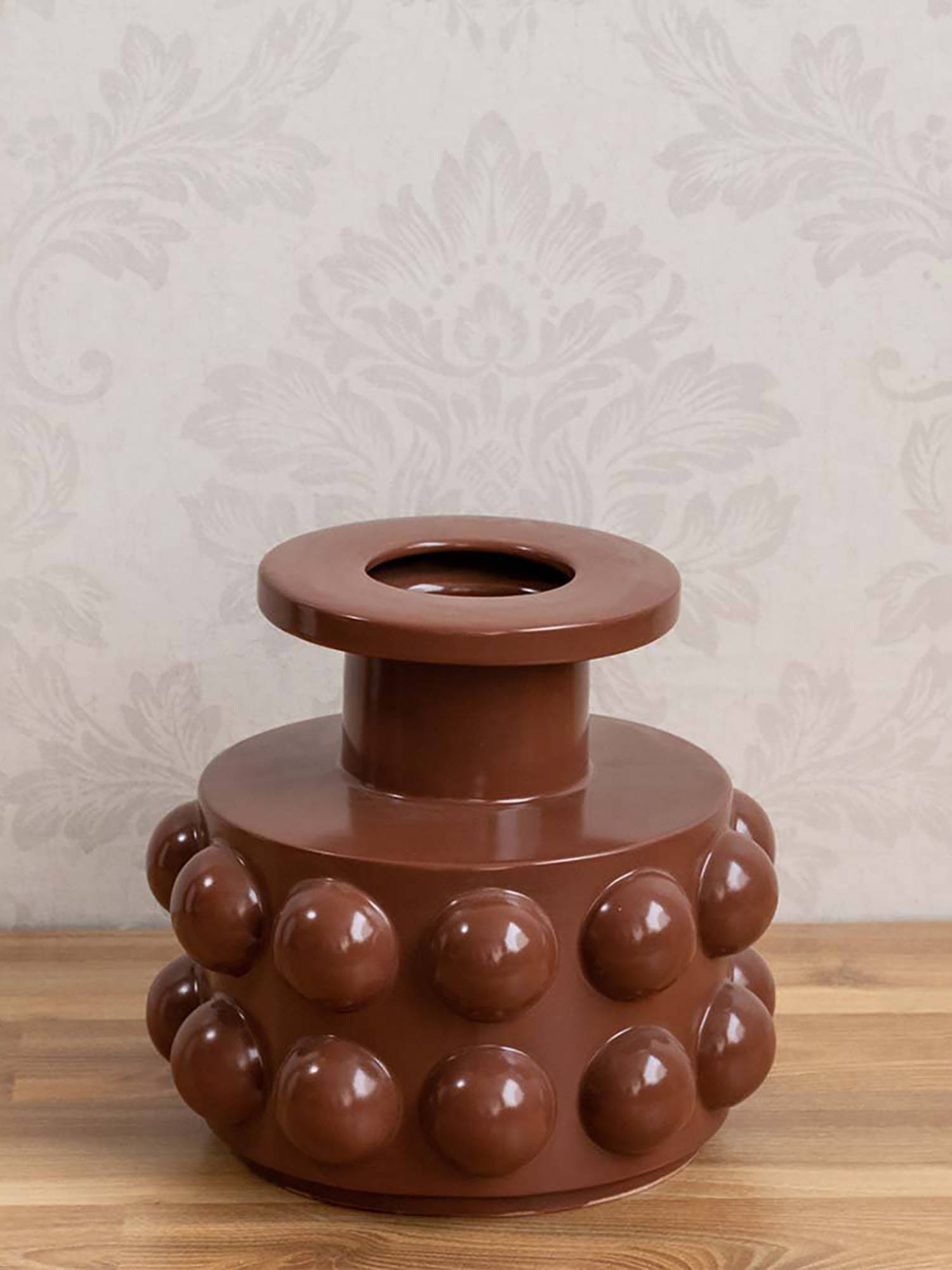 Whispering Homes Simania Vase - Brown