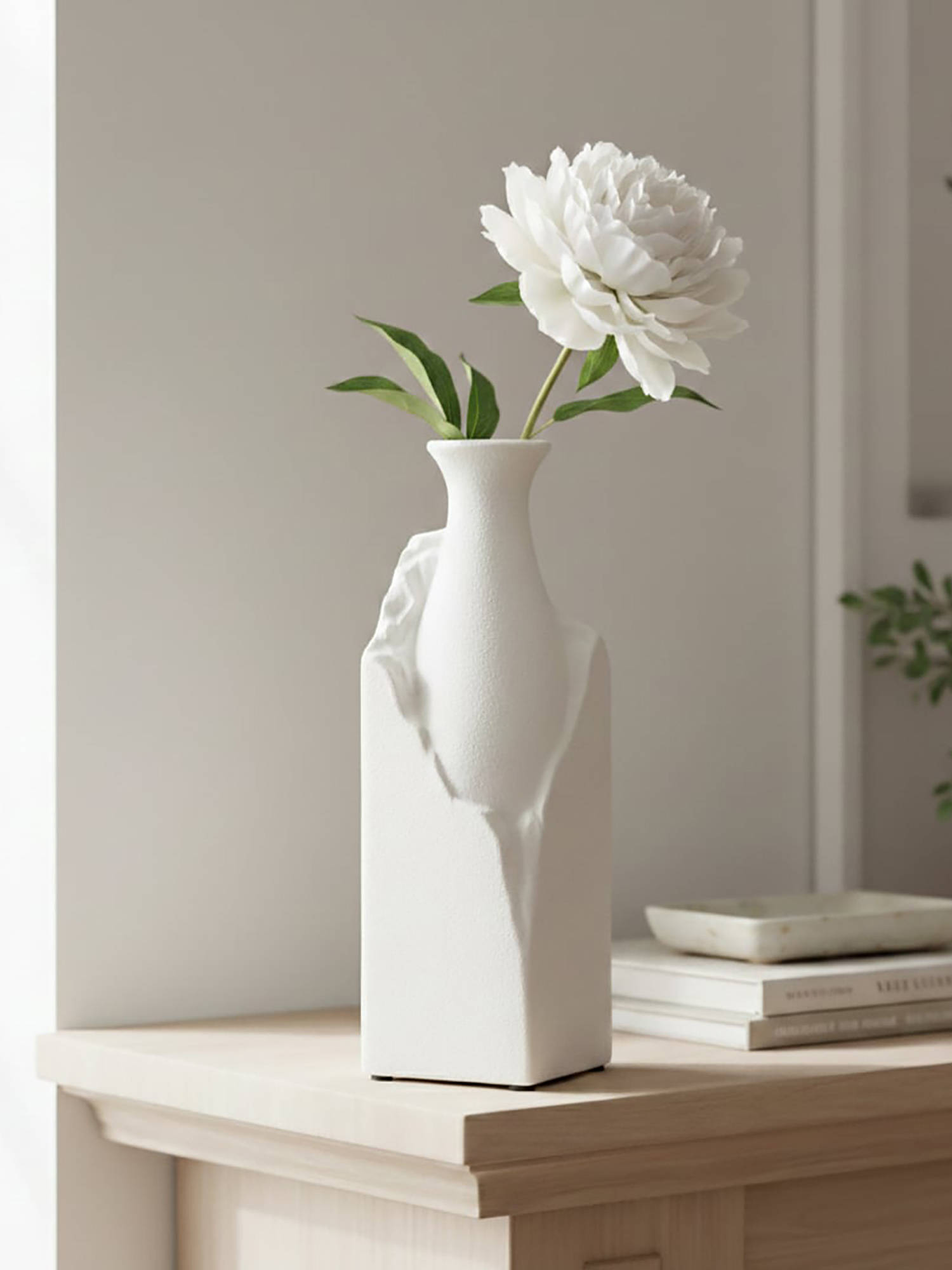 Whispering Homes Adonia Bottleneck Ceramic Vase - Large