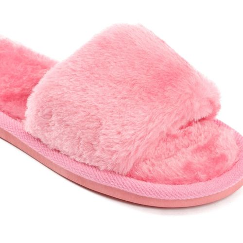 Buy Drunken ILU Fur Winter Pink Room Slippers Online