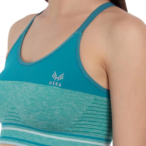 Heka Cross Back Strap Adjustable Padded Bra Thai Forest (S)