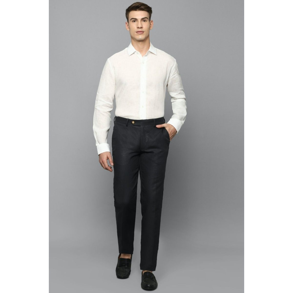 Buy Louis Philippe Grey Trousers Online - 182350 | Louis Philippe
