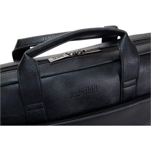 Reaction Kenneth Cole Faux Leather Laptop Tablet Business Case Bag  Black