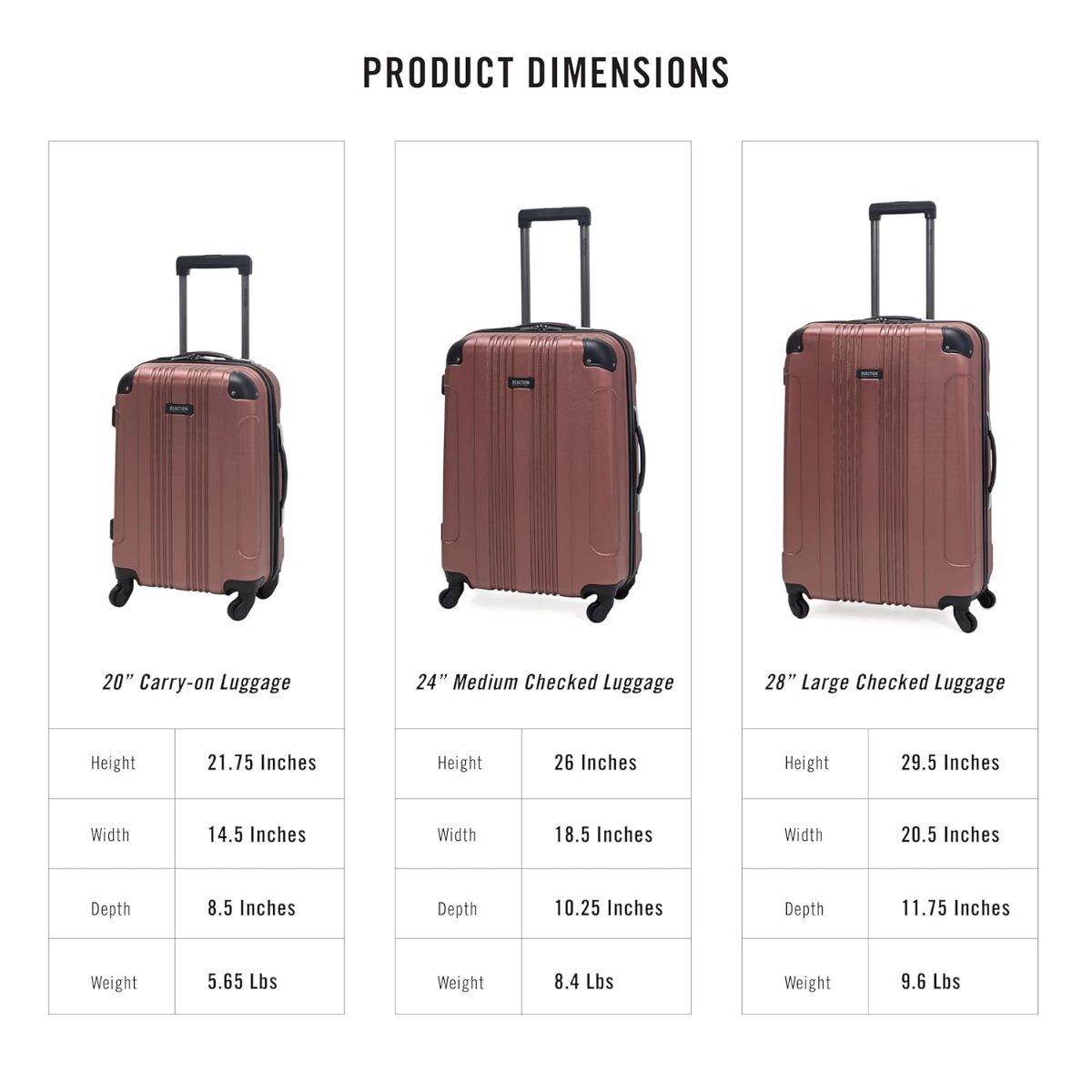 Buy Reaction Kenneth Cole Out of Bounds Spinner Carry On Luggage Bag Rose Gold Online