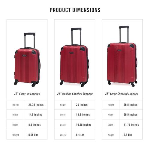 Reaction Kenneth Cole Check It Out Carry on Luggage Bag Red (M) - Main Image