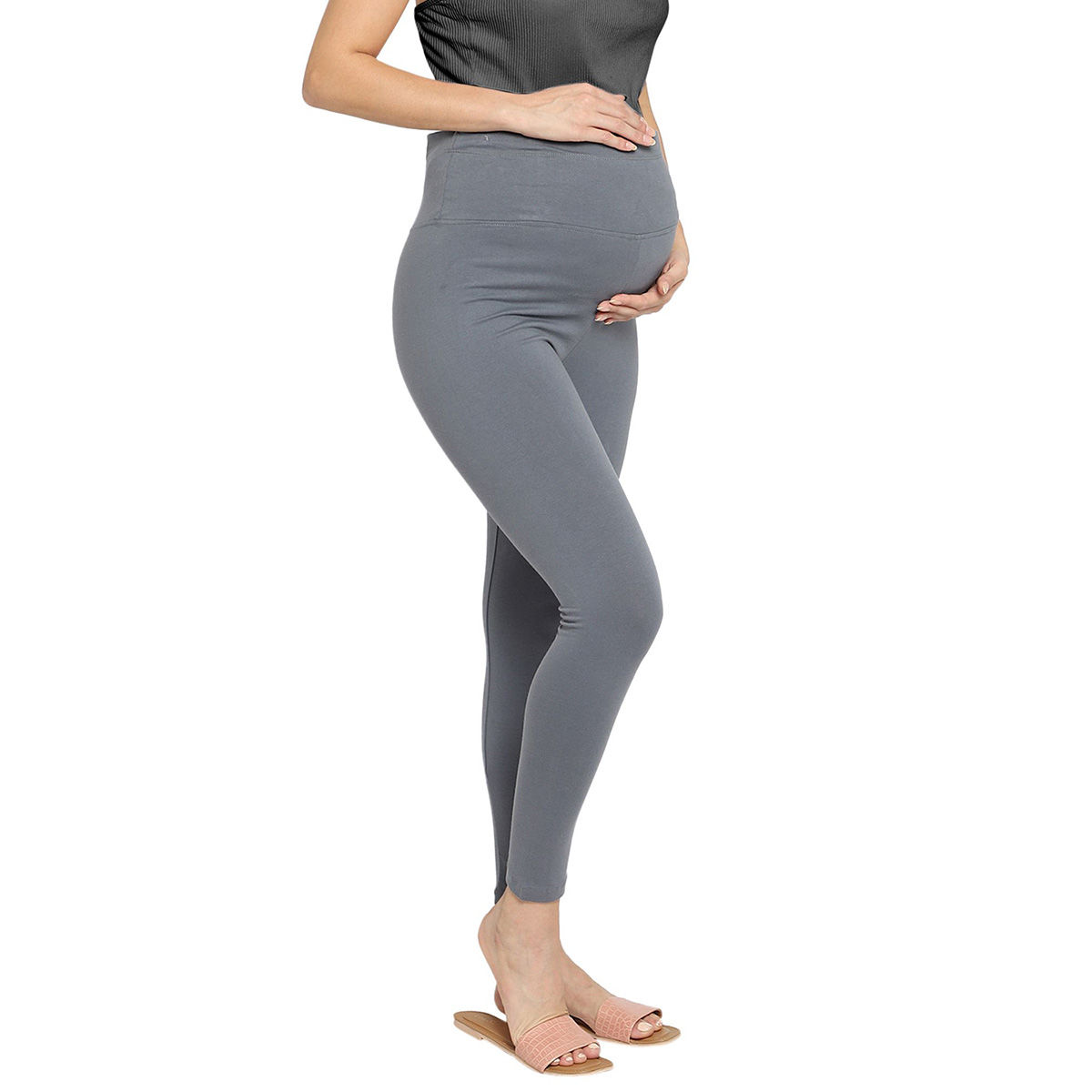 Zelena Grey High Waisted Maternity Leggings: Buy Zelena Grey High ...