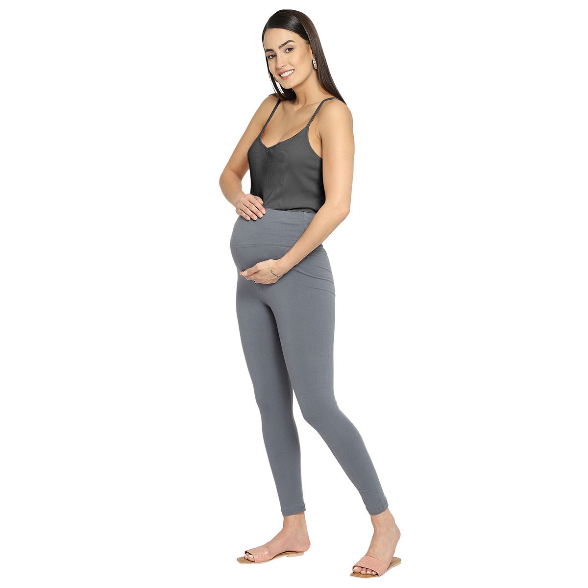 Zelena Grey High Waisted Maternity Leggings: Buy Zelena Grey High ...