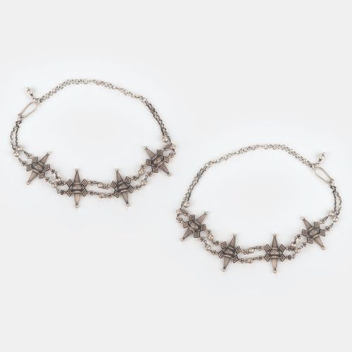 Buy Shaya by CaratLane Oxidised Antique Akhyos Dance Anklets in