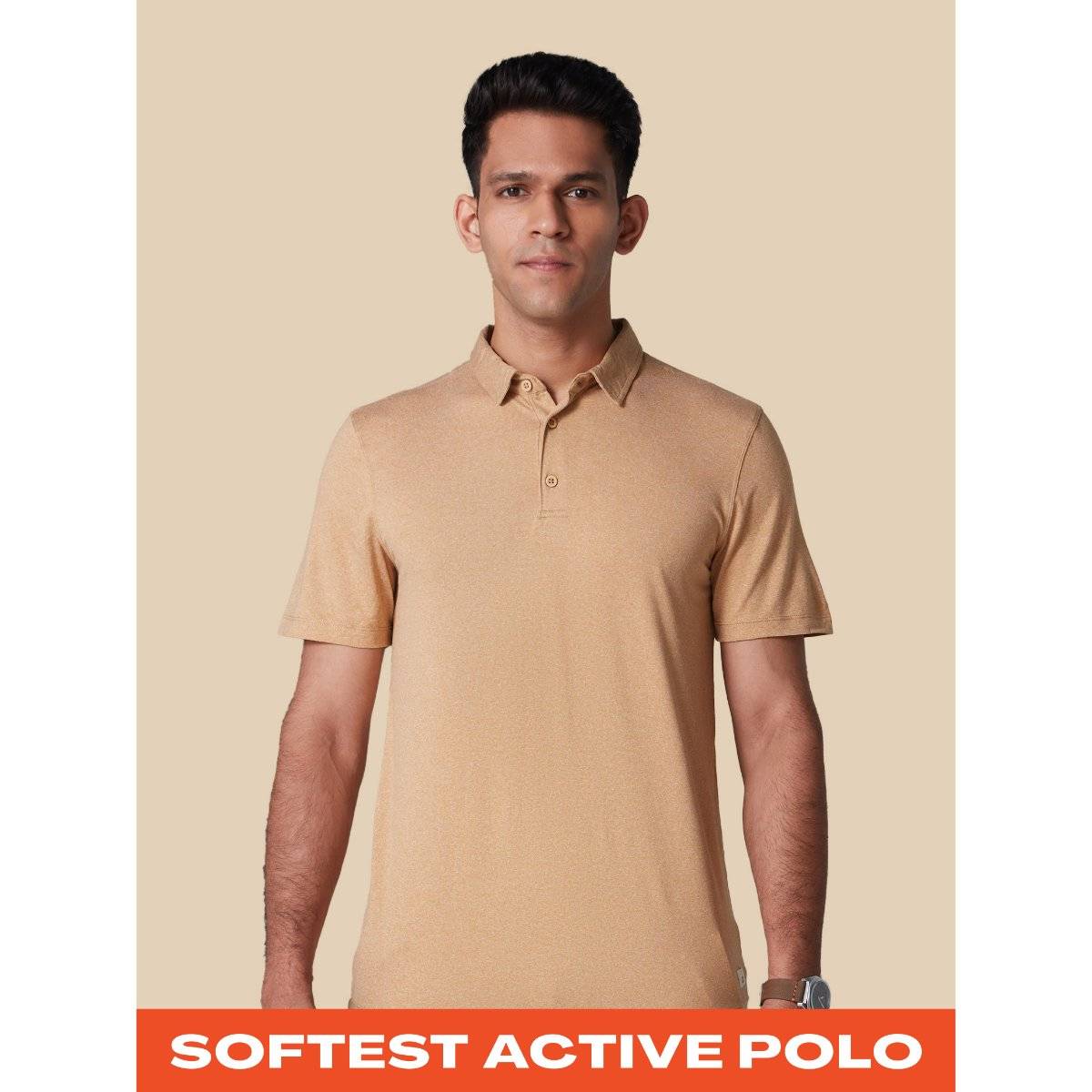 GLOOT Mens Active Lite Polo Anti-Odour T-Shirt GLA007 Coffee (XL)