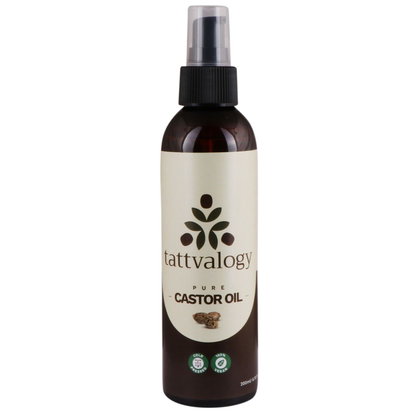 Tattvalogy Virgin & Cold Pressed Oil For Shiny Hair & Moisturized Skin with Jamaican Black Castor