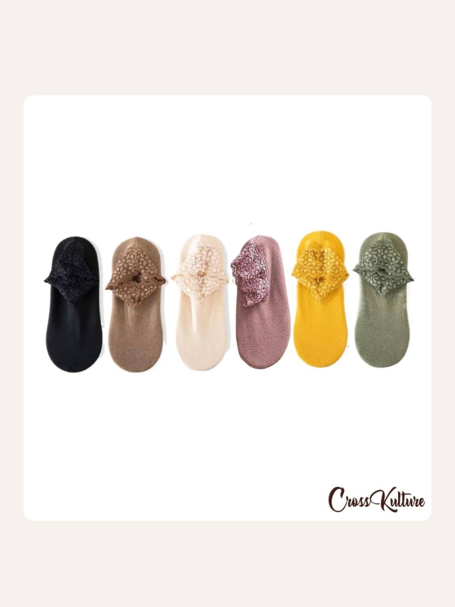 CrossKulture Colours Netted Socks (Pack of 6)