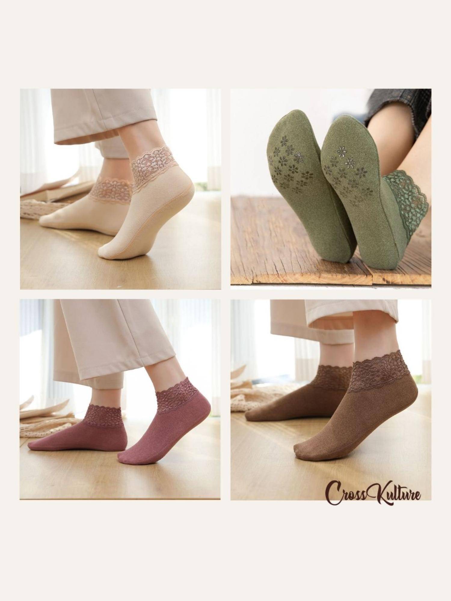 Buy CrossKulture Colours Netted Socks (Pack of 6) Online