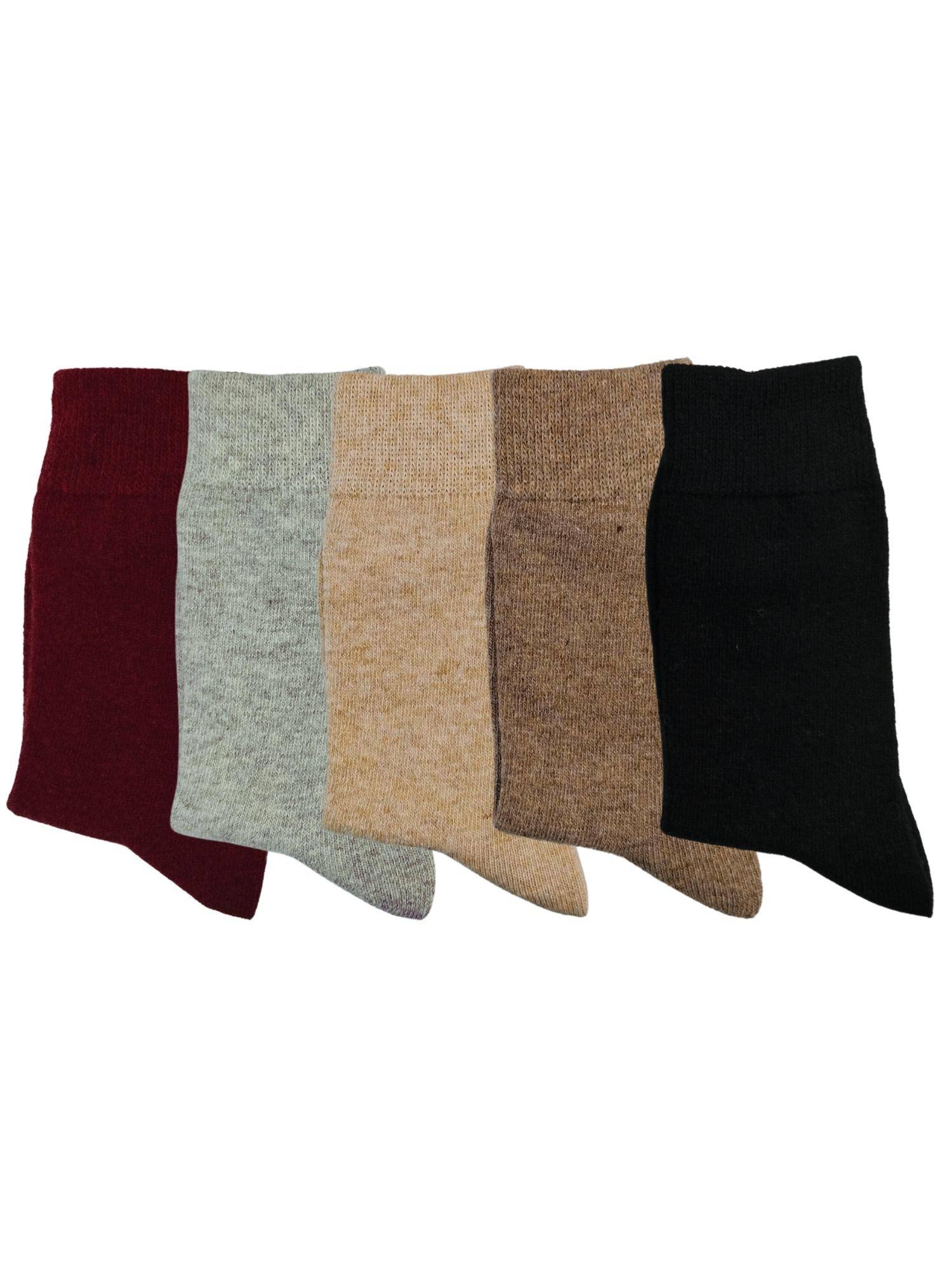 NEXT2SKIN Women’s Woollen Ankle Length Winter Soft Warm & Cozy Socks (Pack of 5)