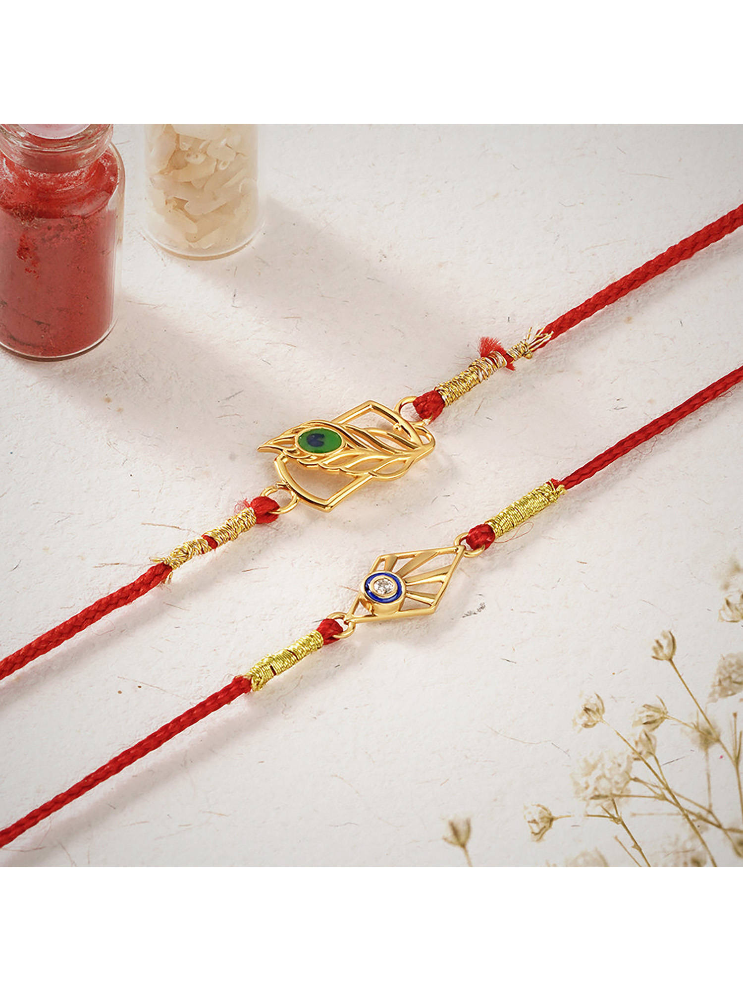 Palmonas Sacred Grace Waterproof And Anti-Tarnish Rakhi (Pack Of 2)