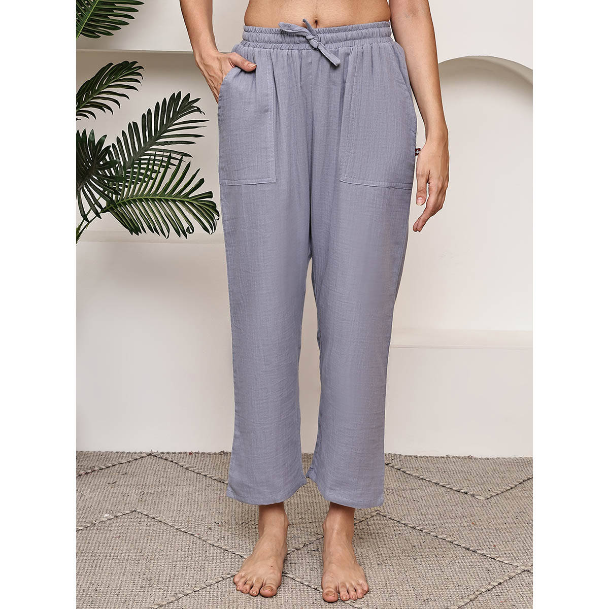 Buy TAG 7 Multi-Color Solid Relaxed Fit Lounge Pants Online