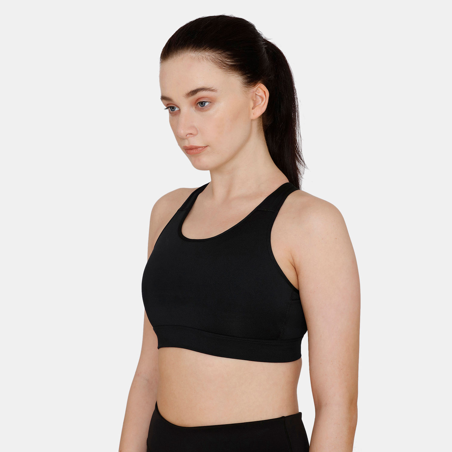 Zivame Nouveau Soft Back Open Sports Bra with Removable Padding ...