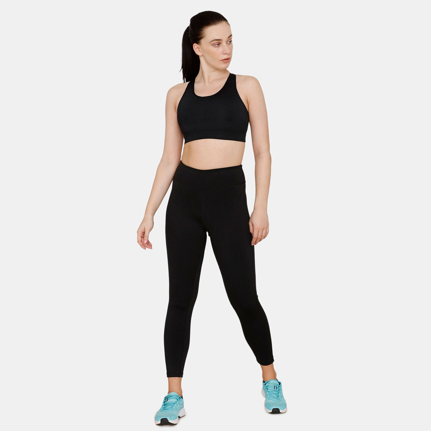 Zivame Nouveau Soft Back Open Sports Bra with Removable Padding