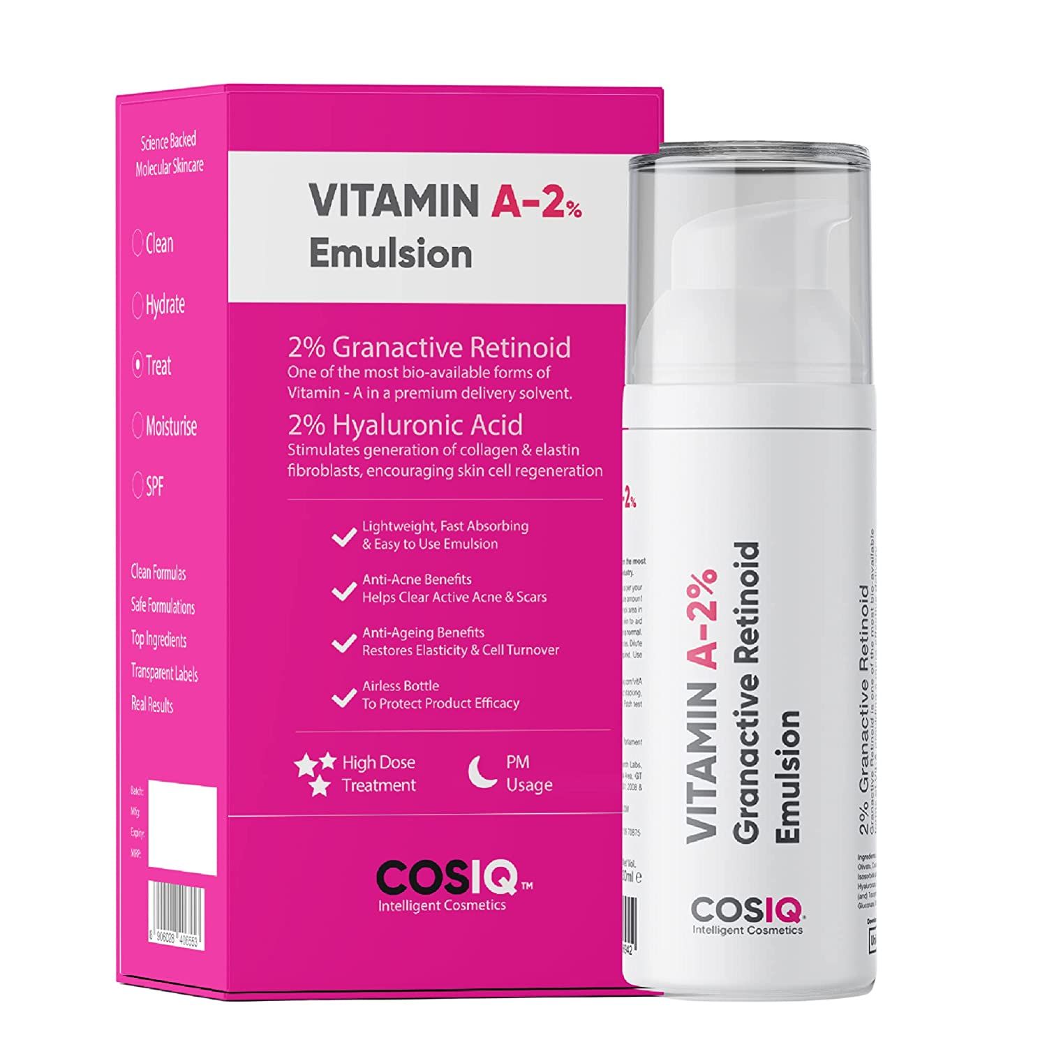 Cos-IQ Vitamin A-2% Granactive Retinoid Emulsion Anti Ageing & Anti Acne Face Serum