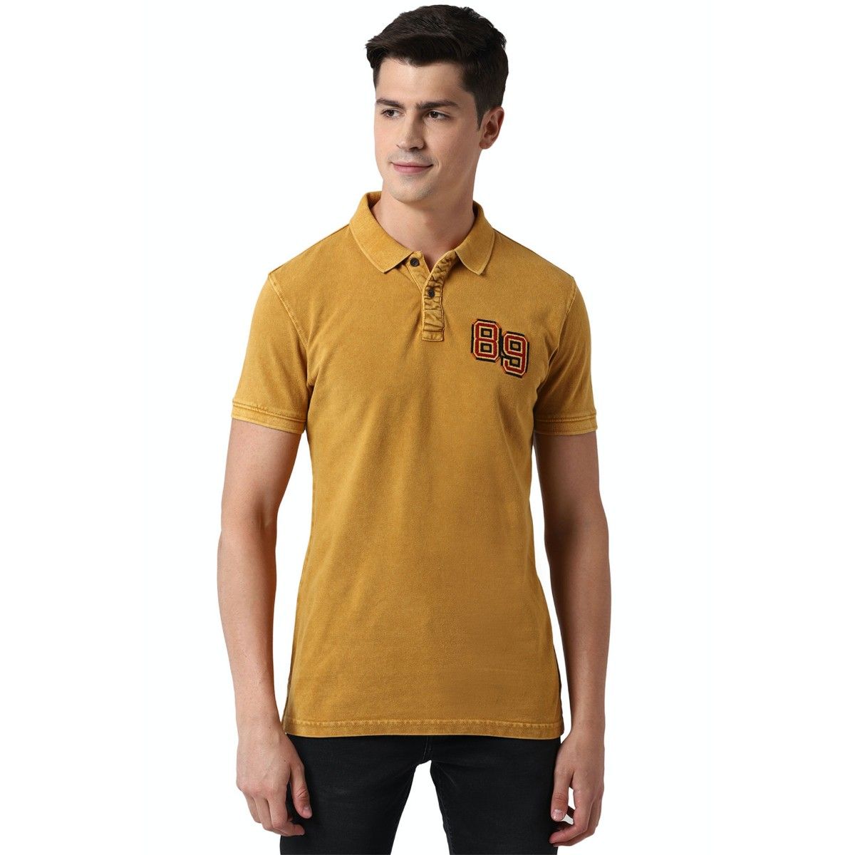 Buy Peter England Yellow Polo T Shirt Online
