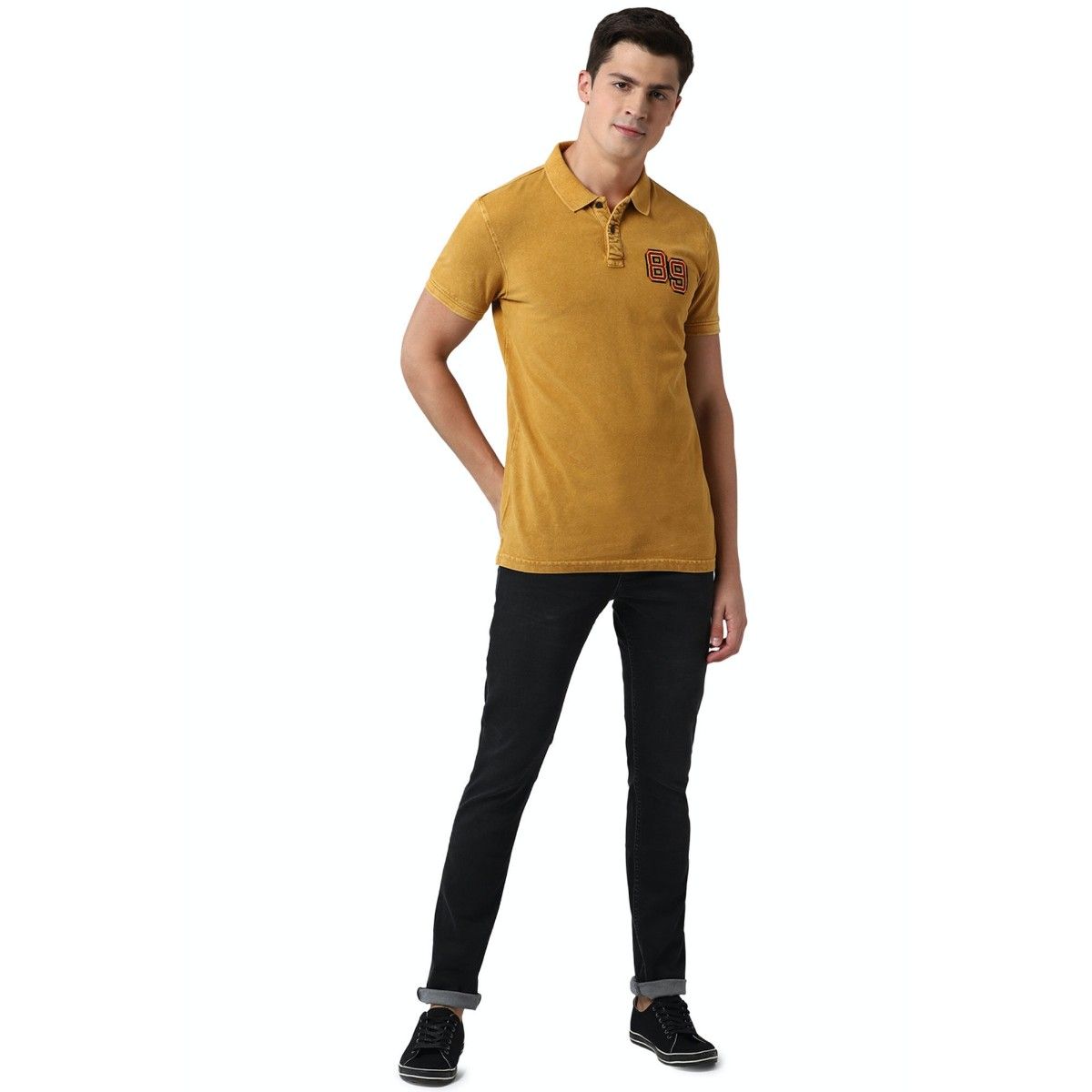 Buy Peter England Yellow Polo T Shirt Online