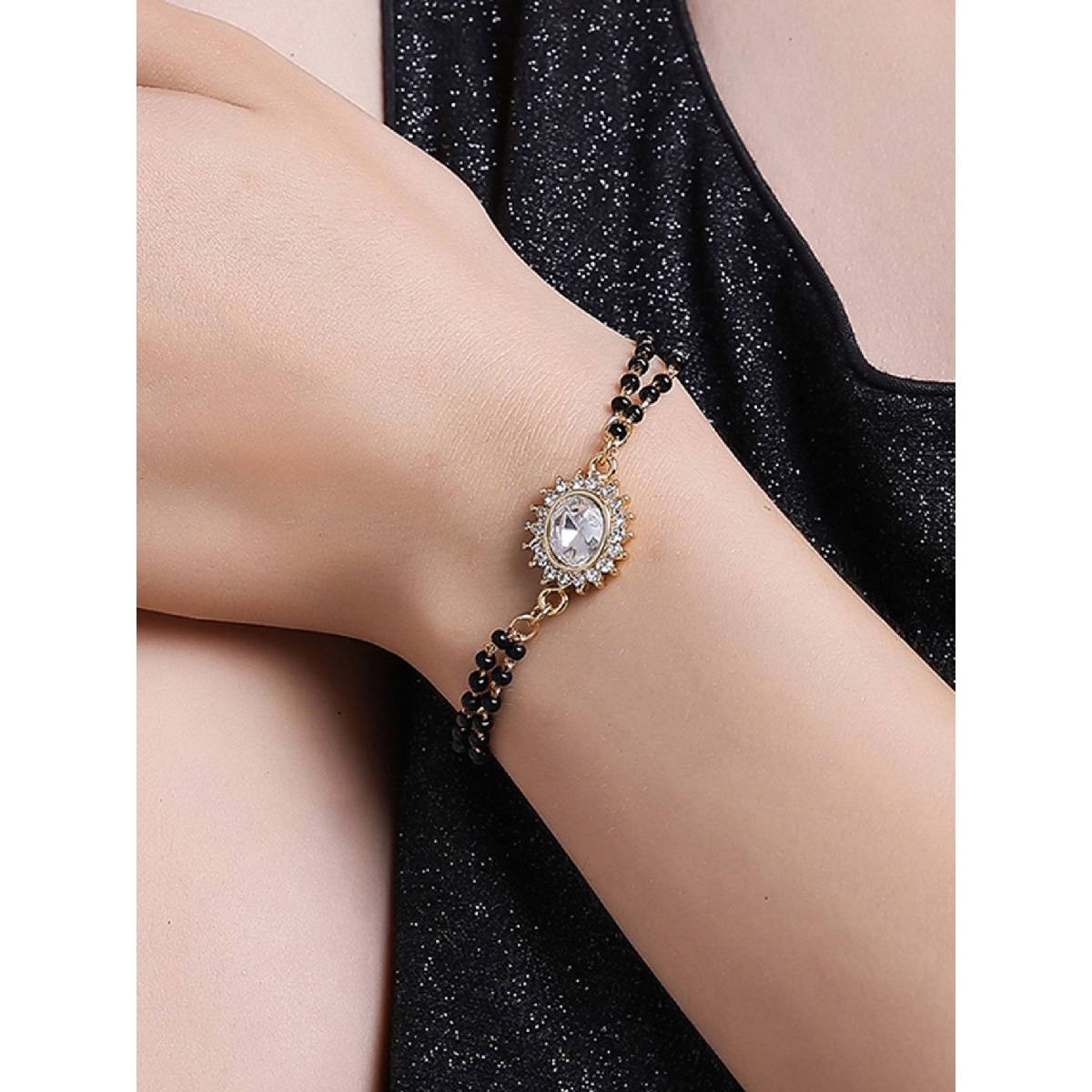 Estele Gold Plated Significant Mangalsutra Bracelet for Women