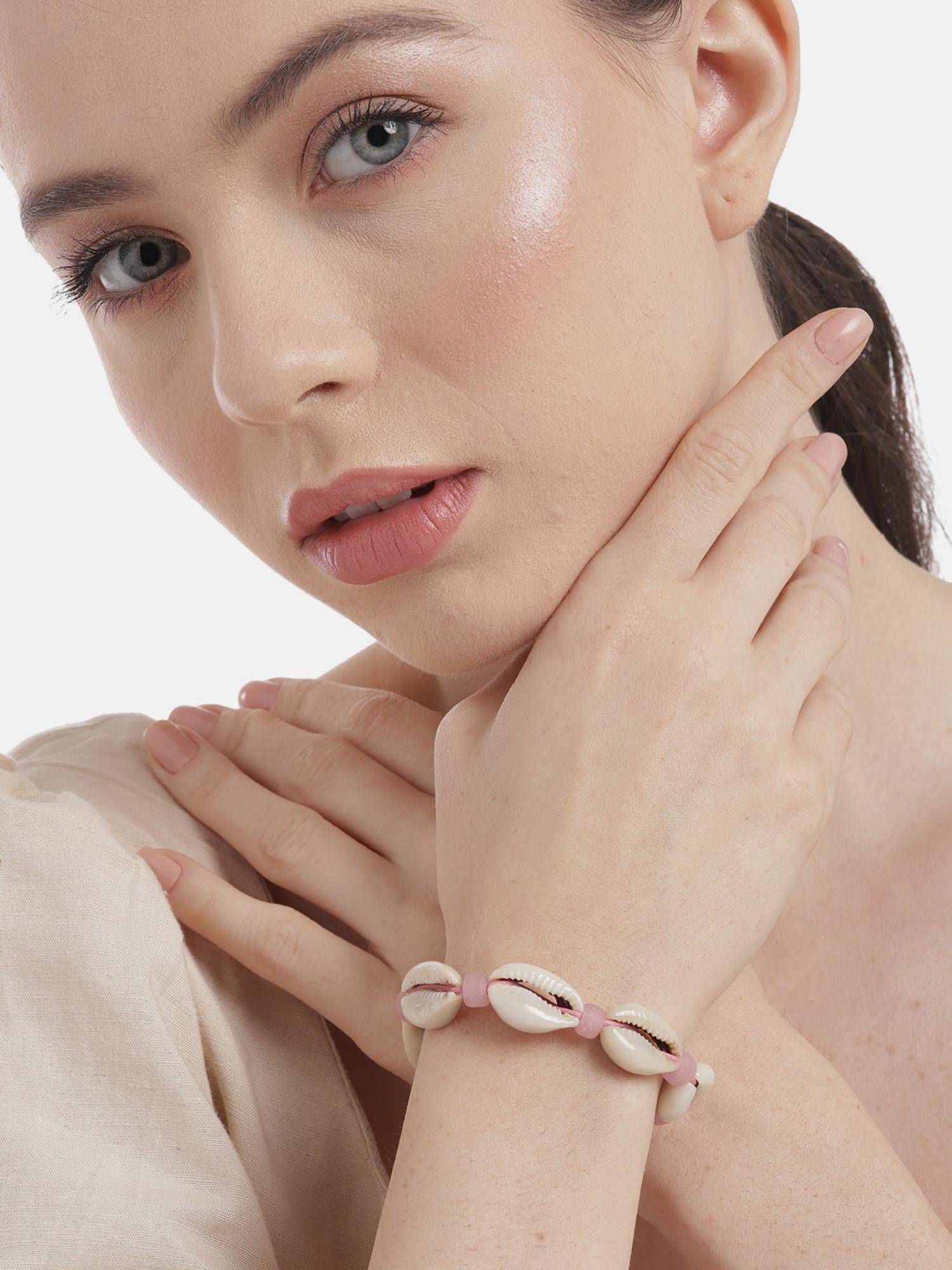 RICHEERA Women Wraparound Pink Bracelet